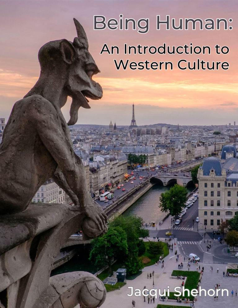 cover of textbook with a gargoyle